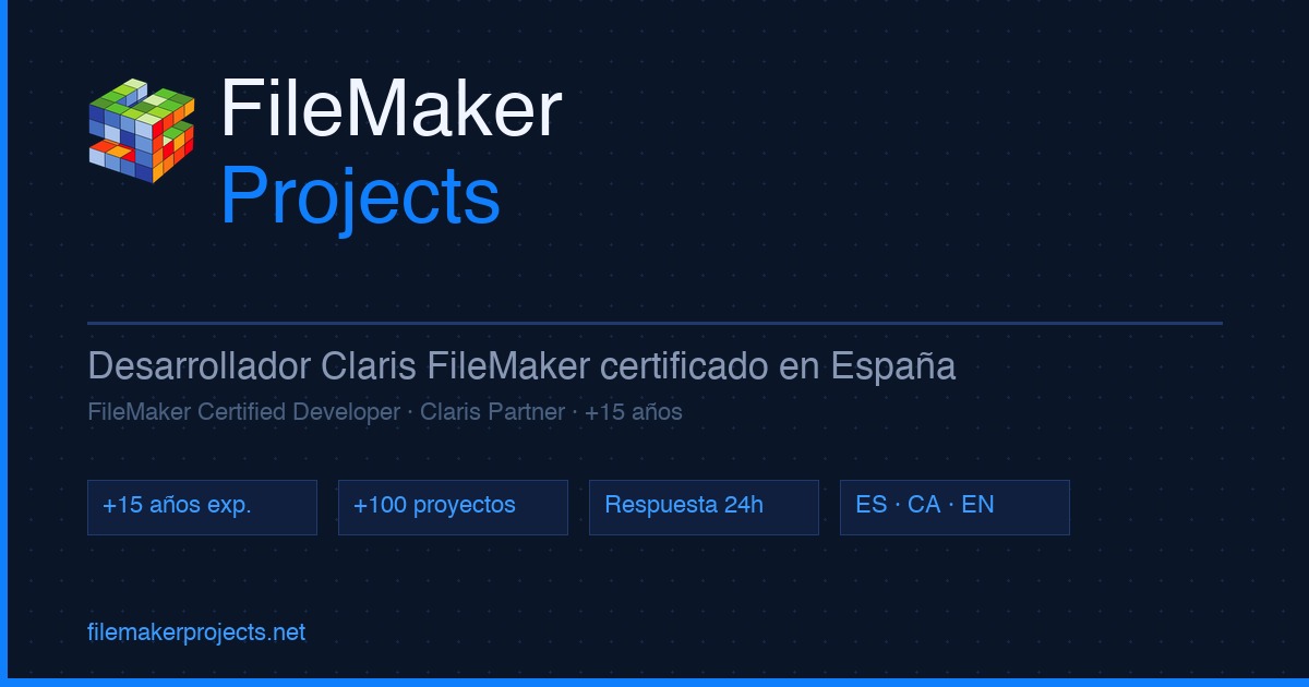 Project Filemaker Desarrollador FileMaker España – FileMaker Projects
